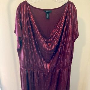 Burgundy Sequins Dress - Plus Size 26/28